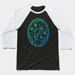 Underwater Lines Baseball T-Shirt